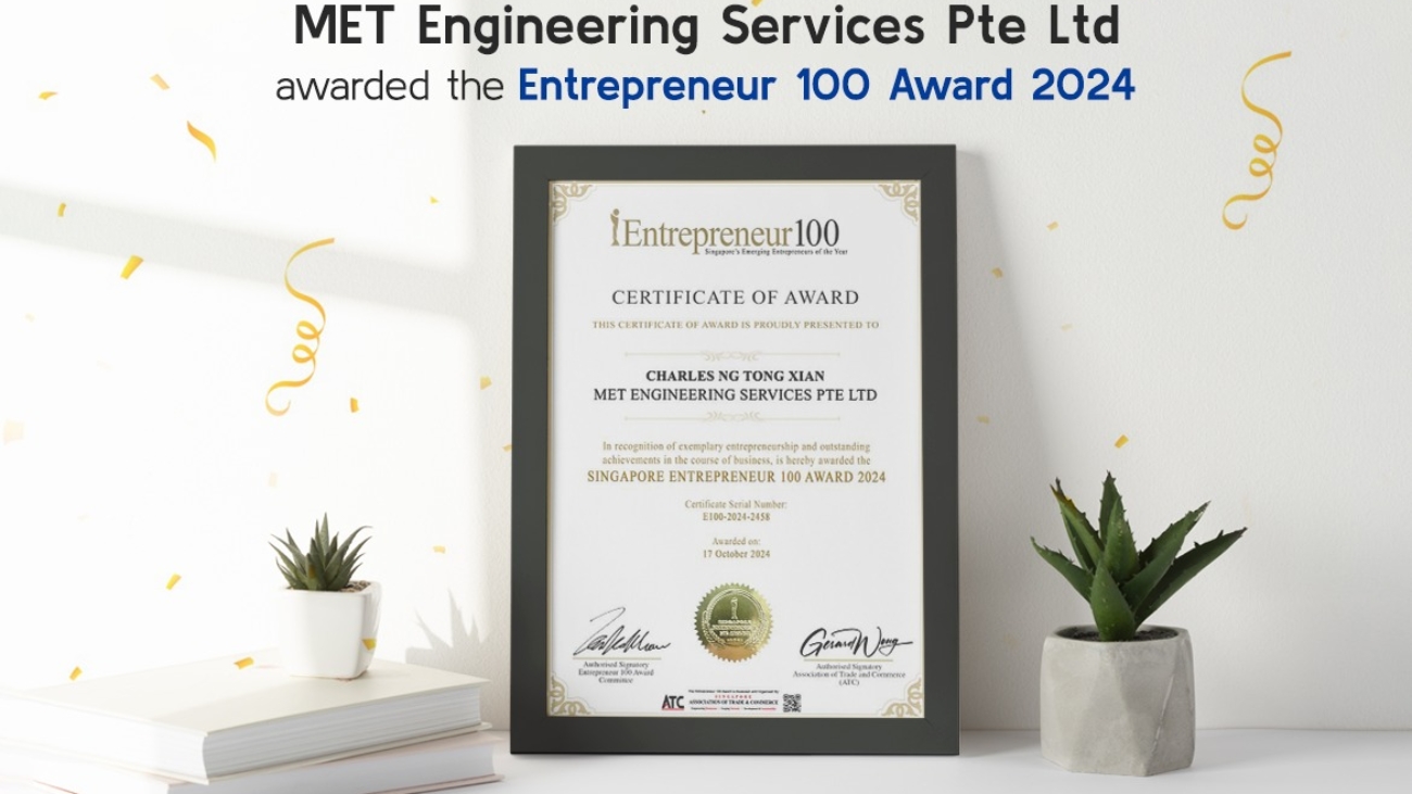 MET Entrepreneur 100 Award 2024