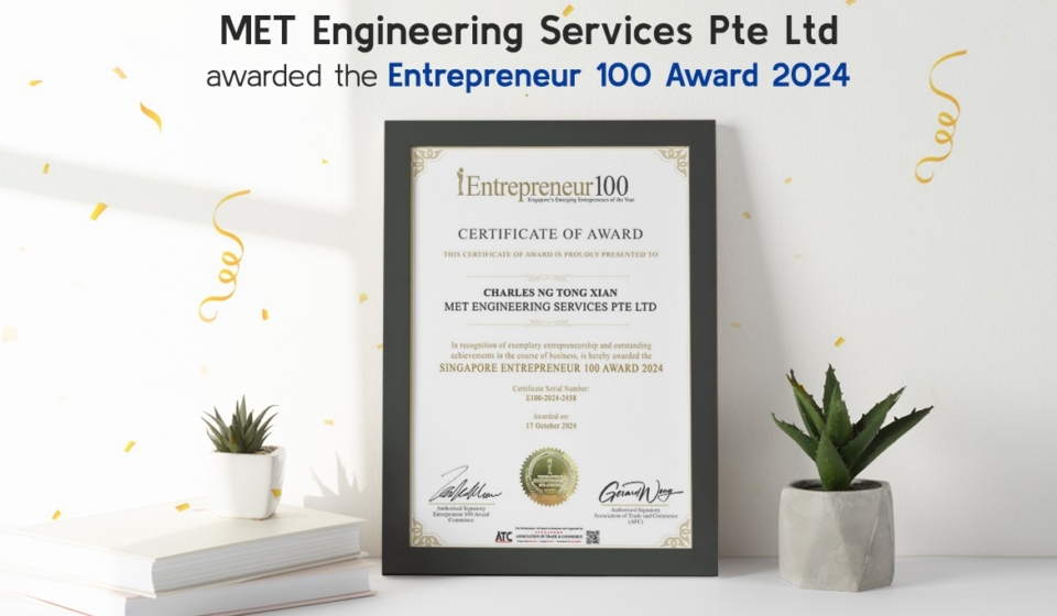 MET Entrepreneur 100 Award 2024